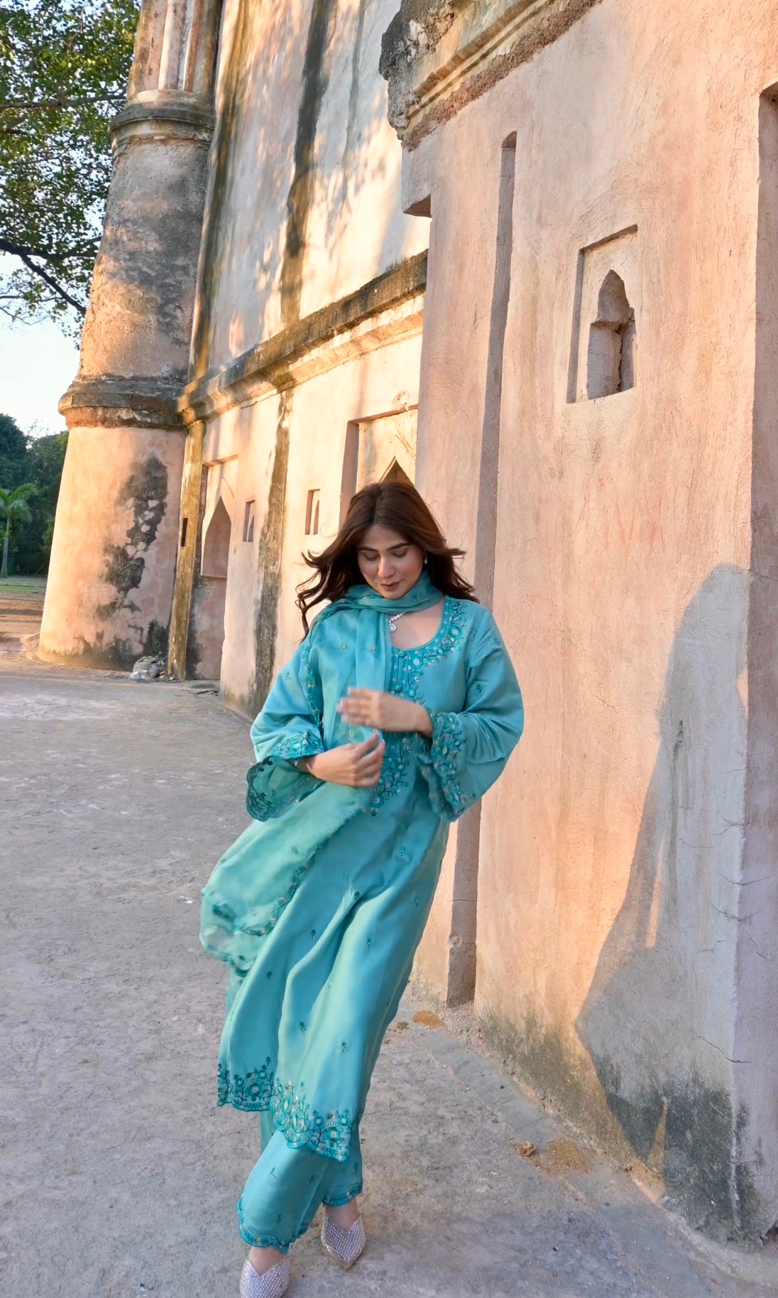 Shivani Kapoor in ZIYA - Blue Chanderi Suit Set