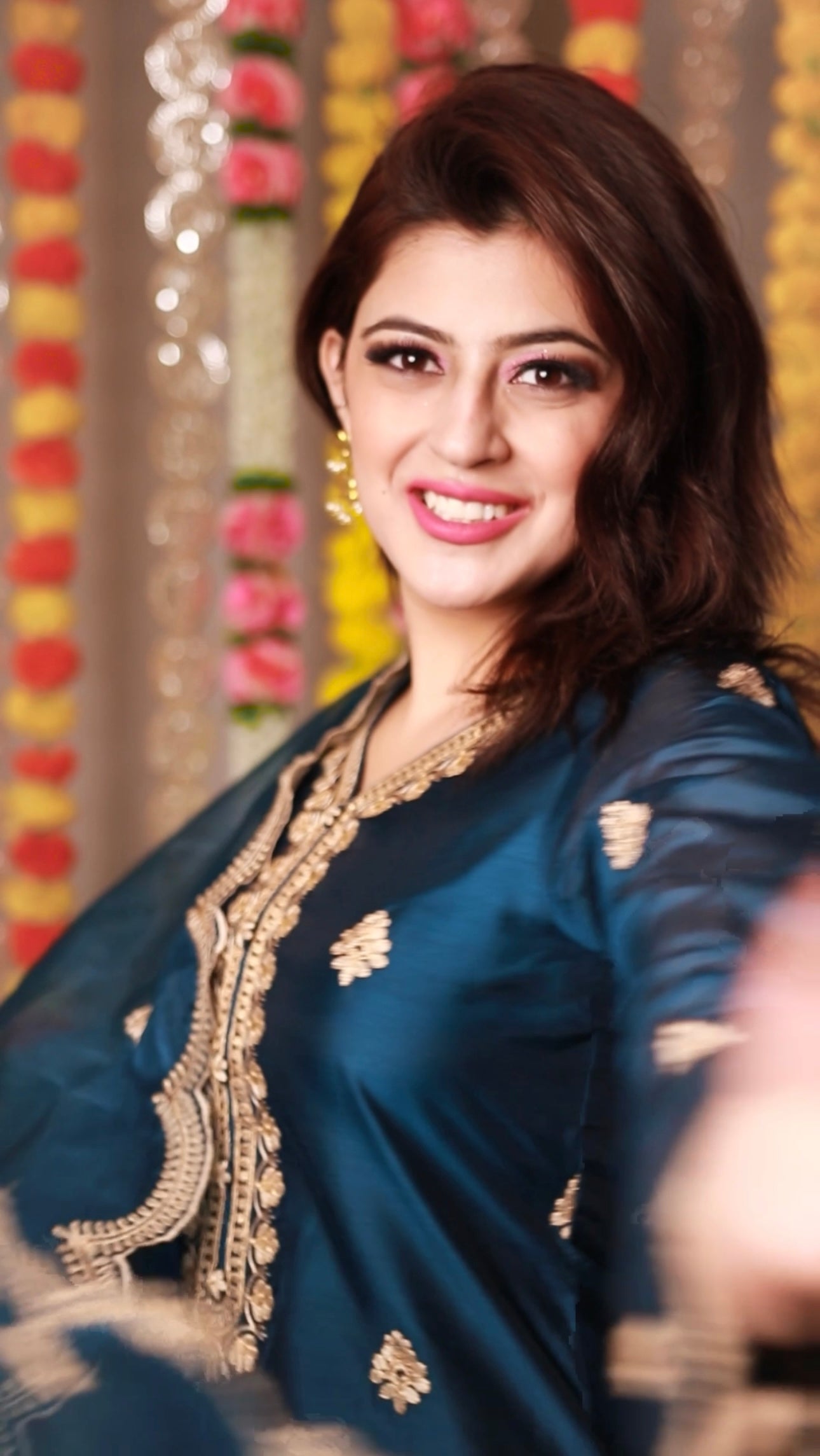 Saloni Sehra in Gul- Blue Embroidered Chanderi Suit Set