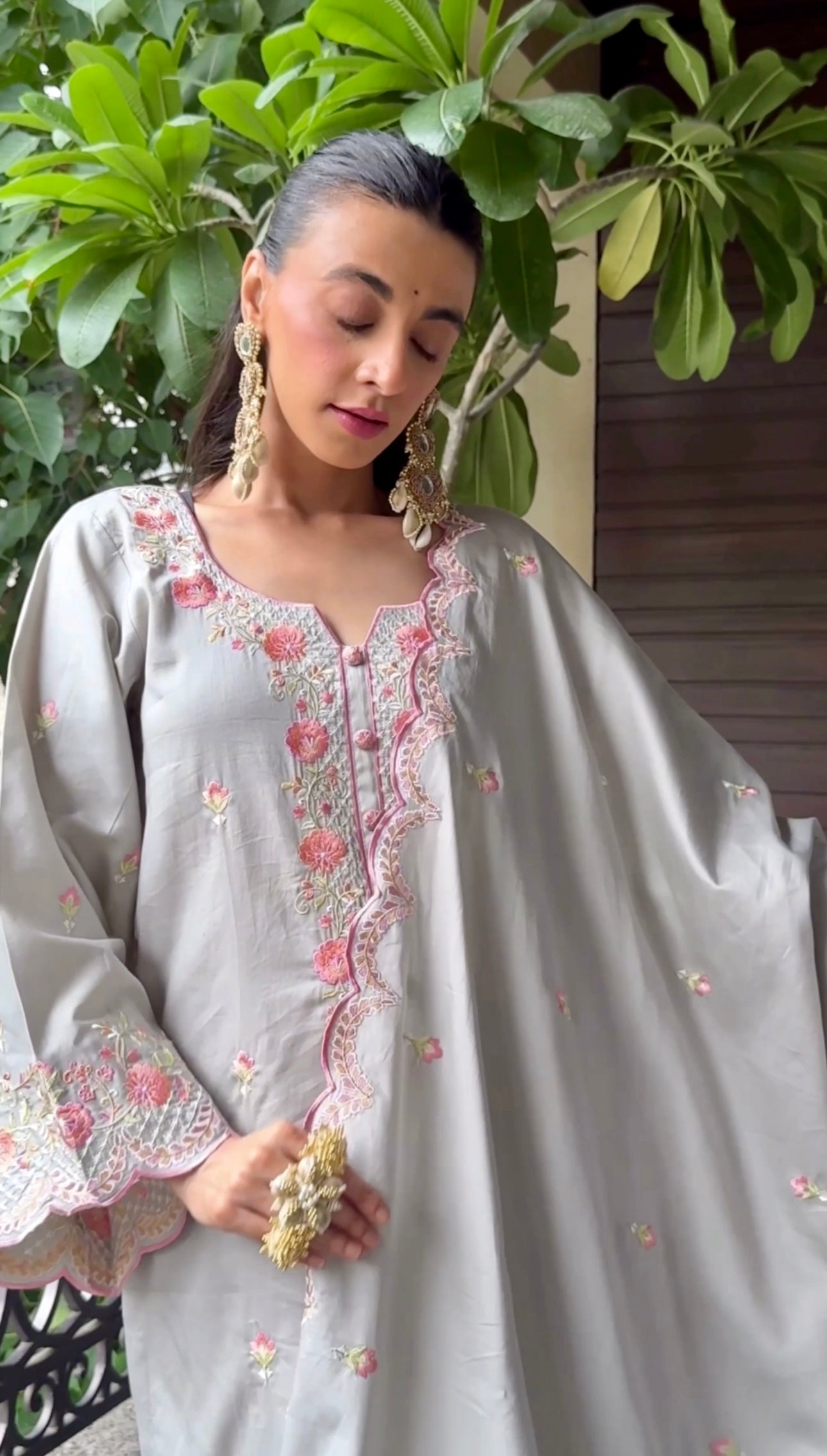 Mehak Jain in SHABH - Grey Cotton Suit Set