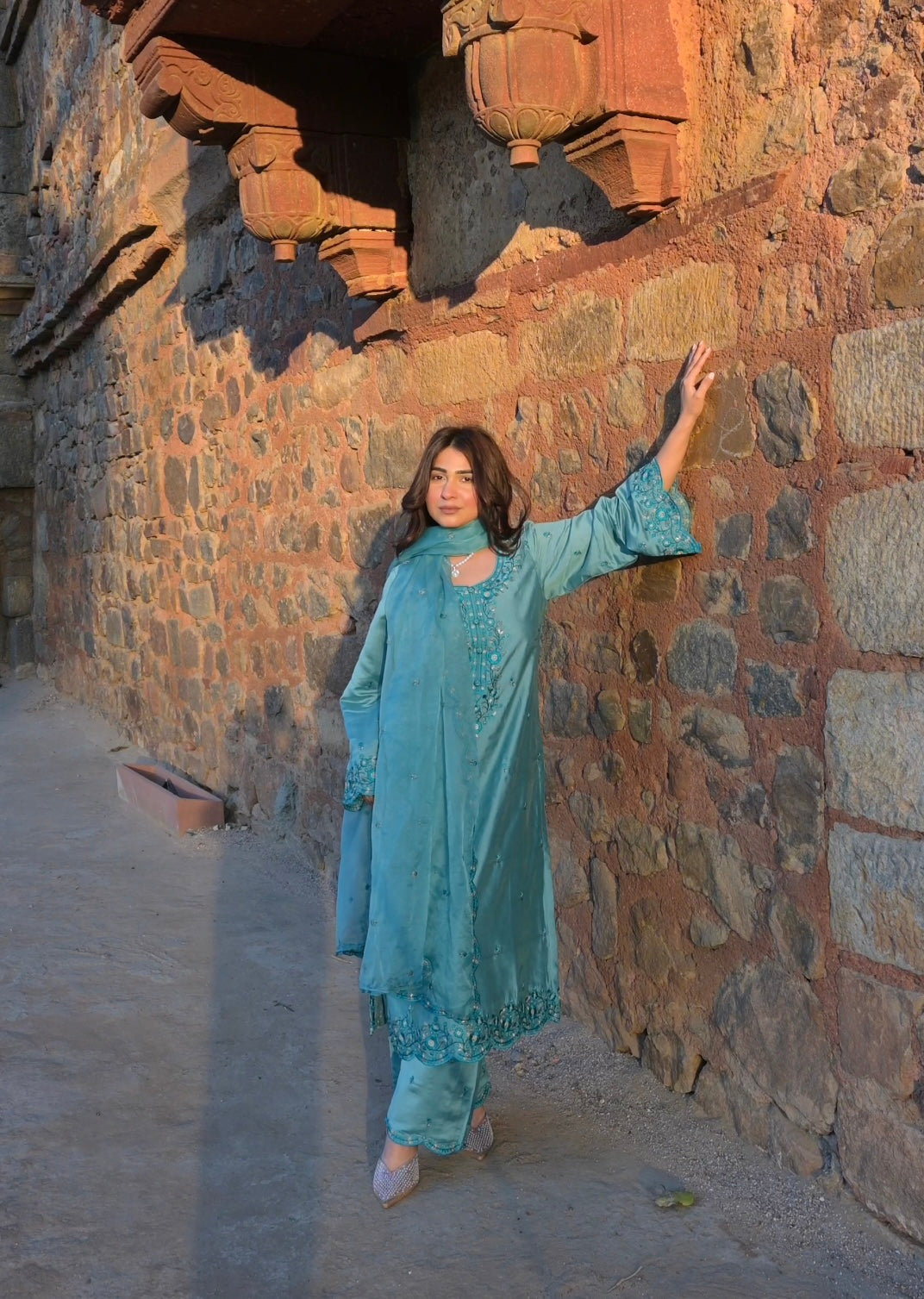 Shivani Kapoor in ZIYA - Blue Chanderi Suit Set