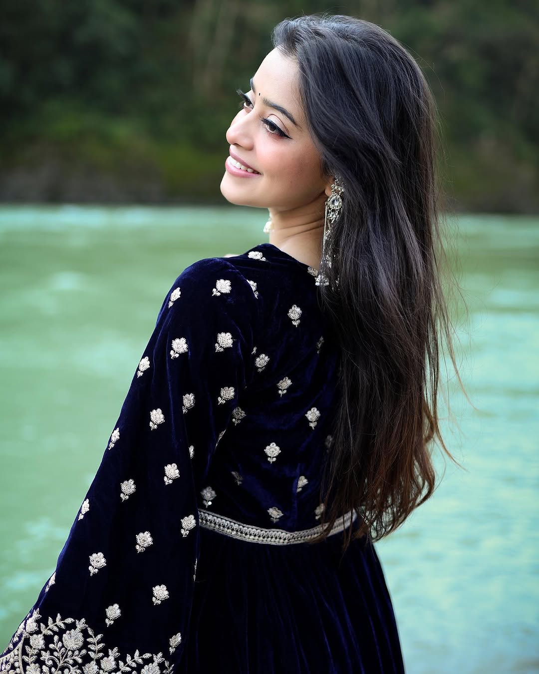 Kashika Sisodia in SUR - Velvet Blue Anarkali Set