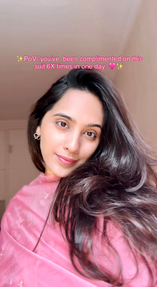 Dr. Taniya Bakshi in AFSANA - Pink Chanderi Suit Set