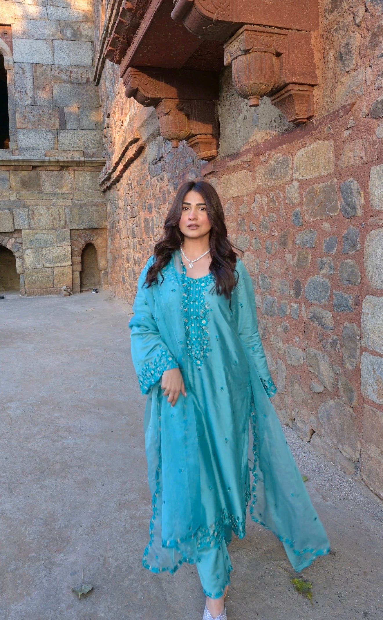 Shivani Kapoor in ZIYA - Blue Chanderi Suit Set