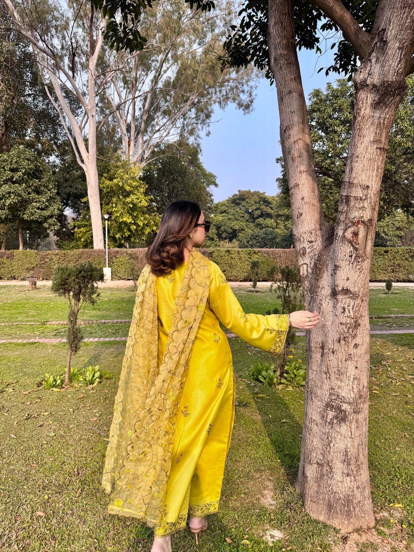 Ishita Sandhu in MEERA - Yellow Chanderi Suit Set