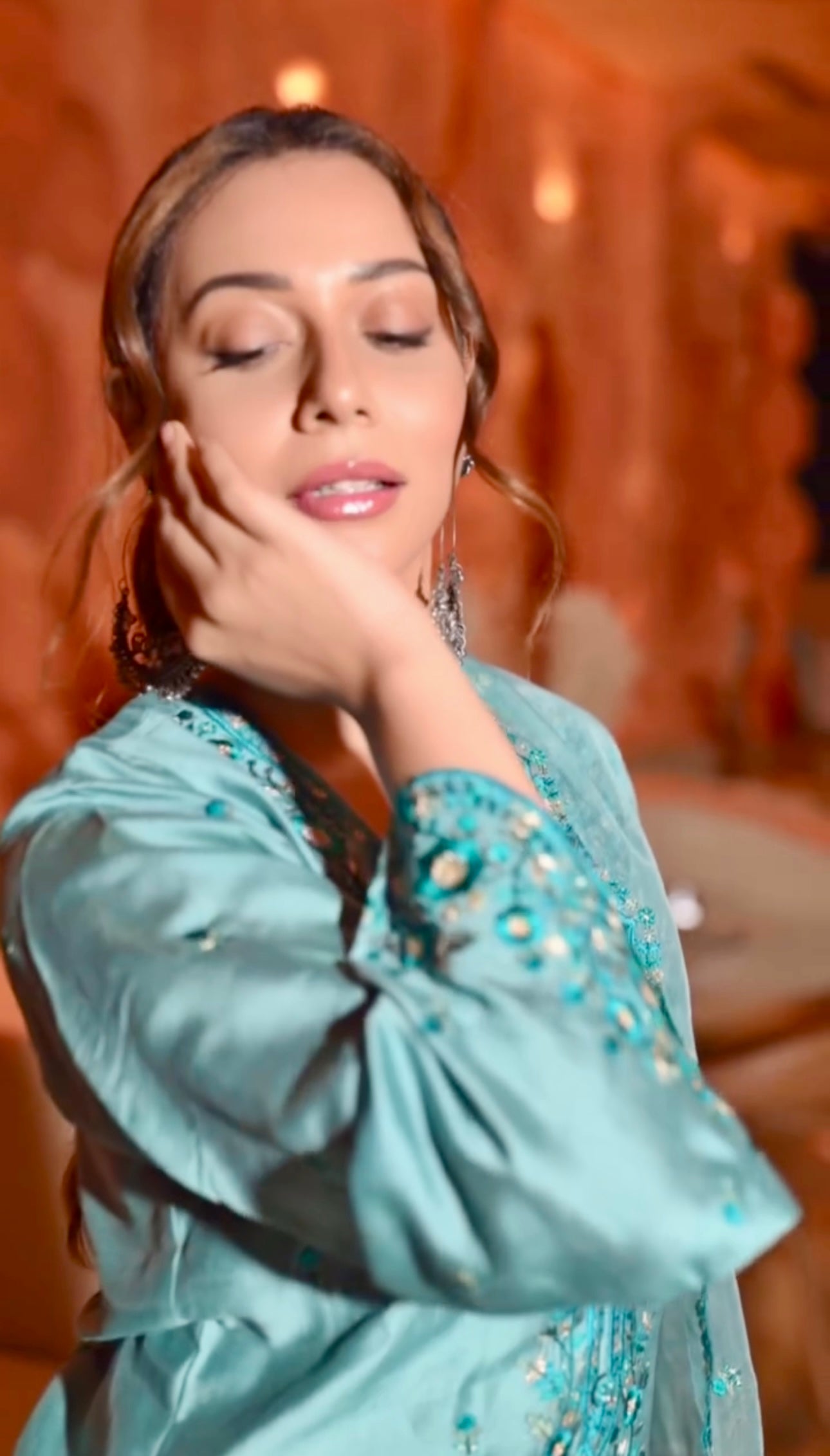 Madhurima Roy in ZIYA - Blue Chanderi Suit Set
