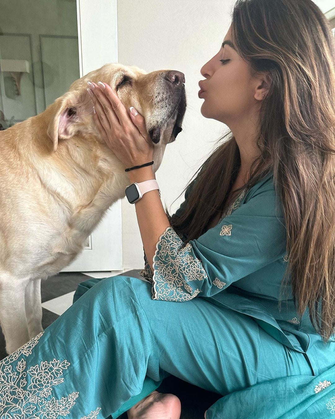 Karishma Kotak in Pine Green Chanderi Silk Suit Set