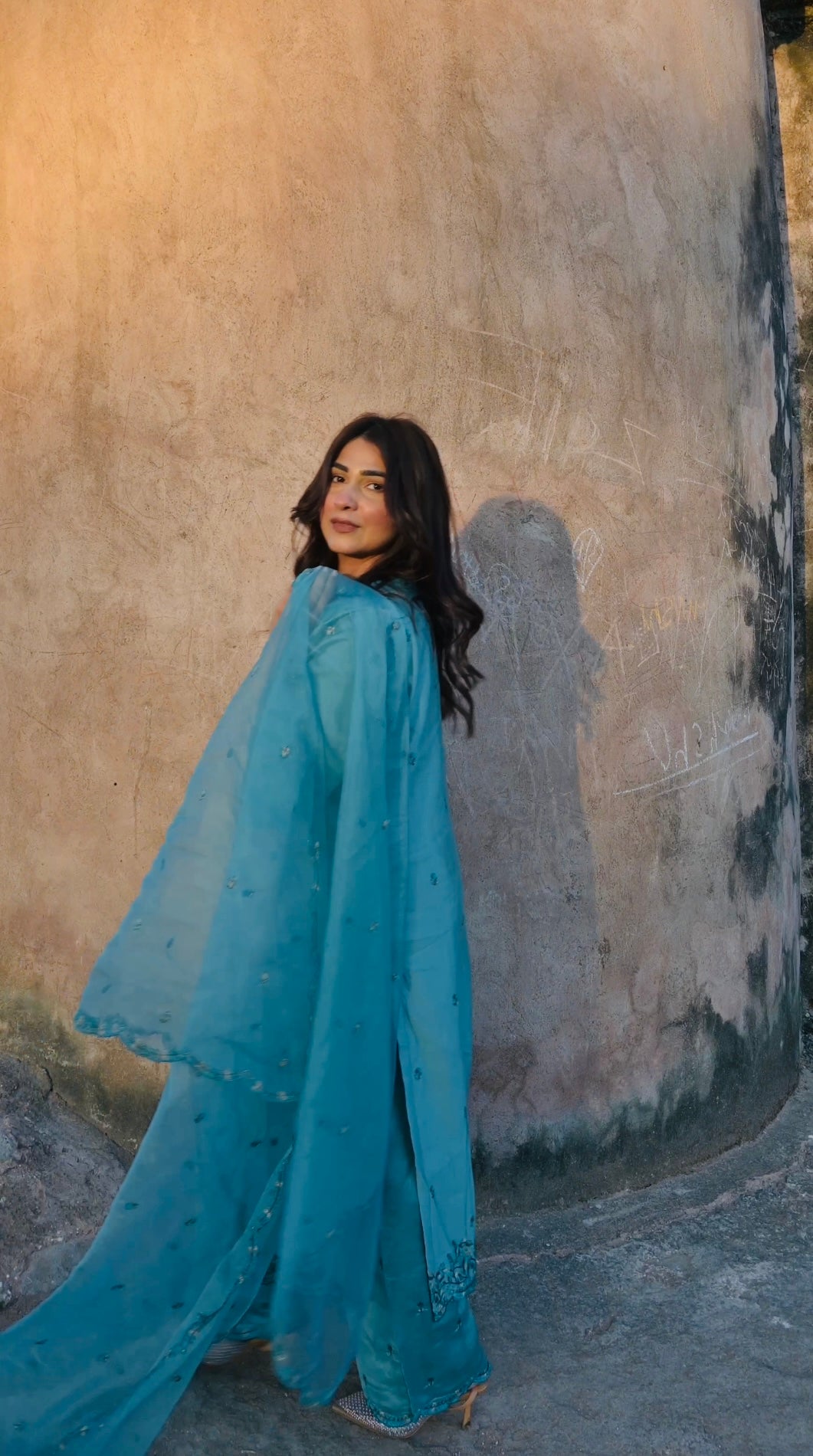 Shivani Kapoor in ZIYA - Blue Chanderi Suit Set