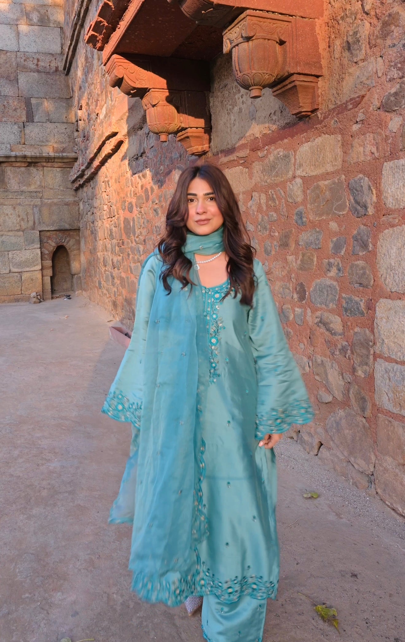 Shivani Kapoor in ZIYA - Blue Chanderi Suit Set