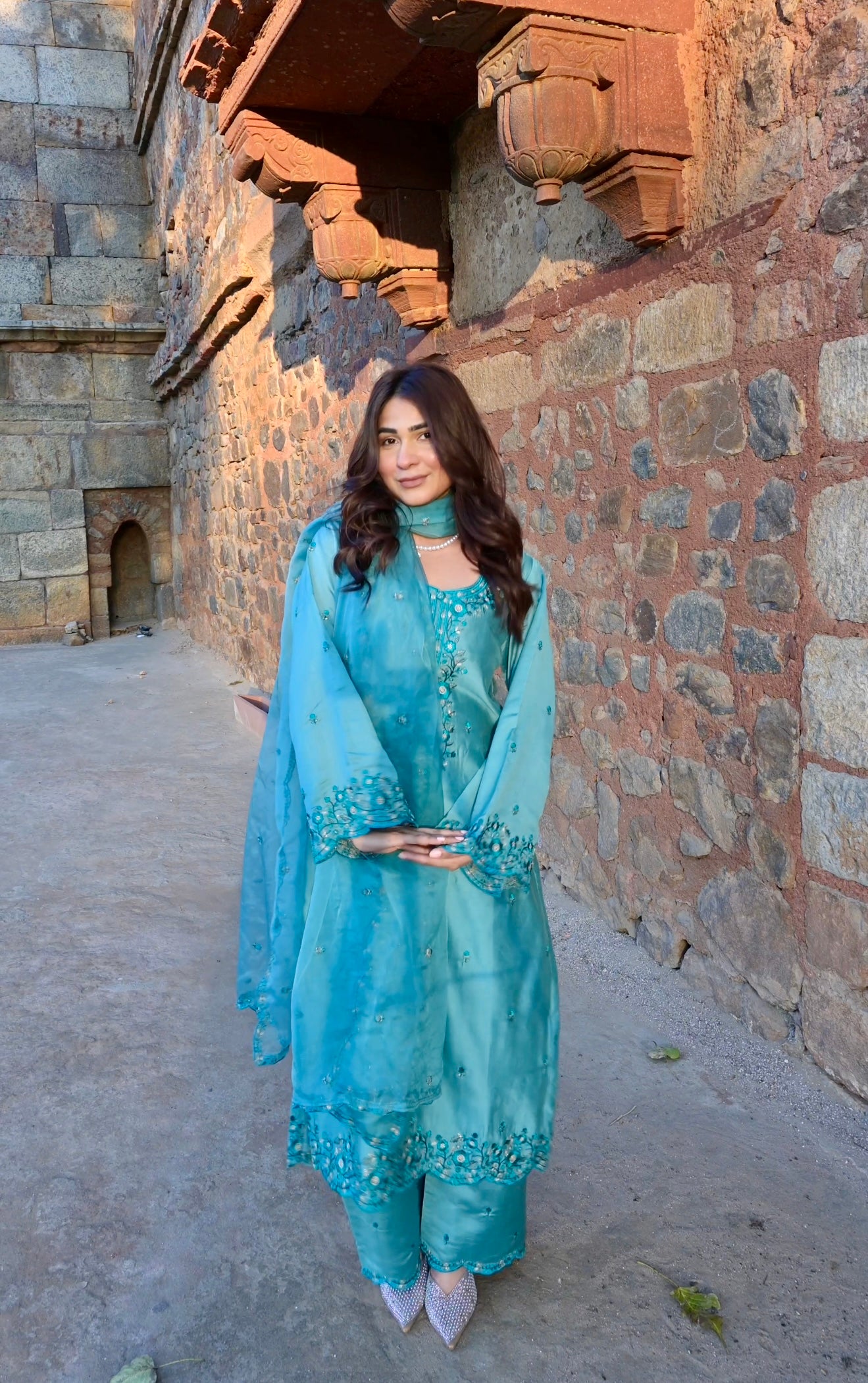 Shivani Kapoor in ZIYA - Blue Chanderi Suit Set