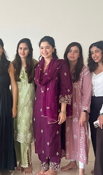 SARA TENDULKAR In Khila - Wine Chanderi Embroidered Suit Set