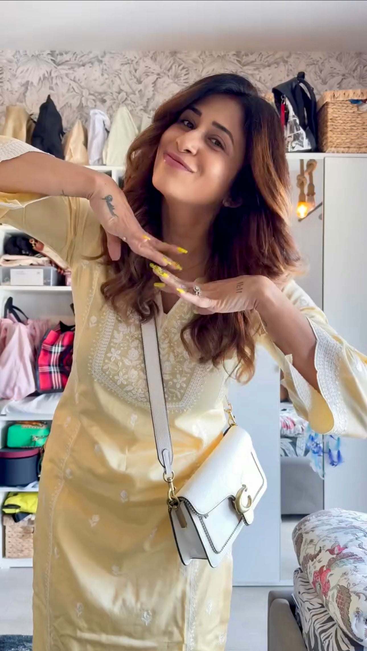 Kishwer Merchant in DHOOP - Yellow Cotton Suit Set