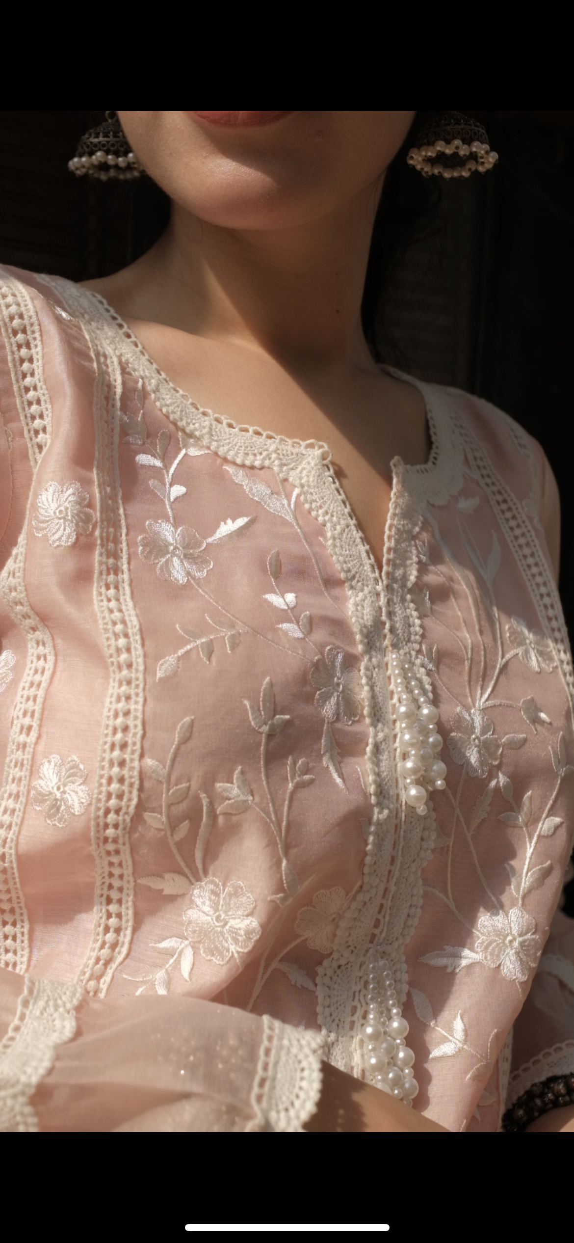 Shivani Pancholi in Gulbagh - Peach Embroidered Suit Set.