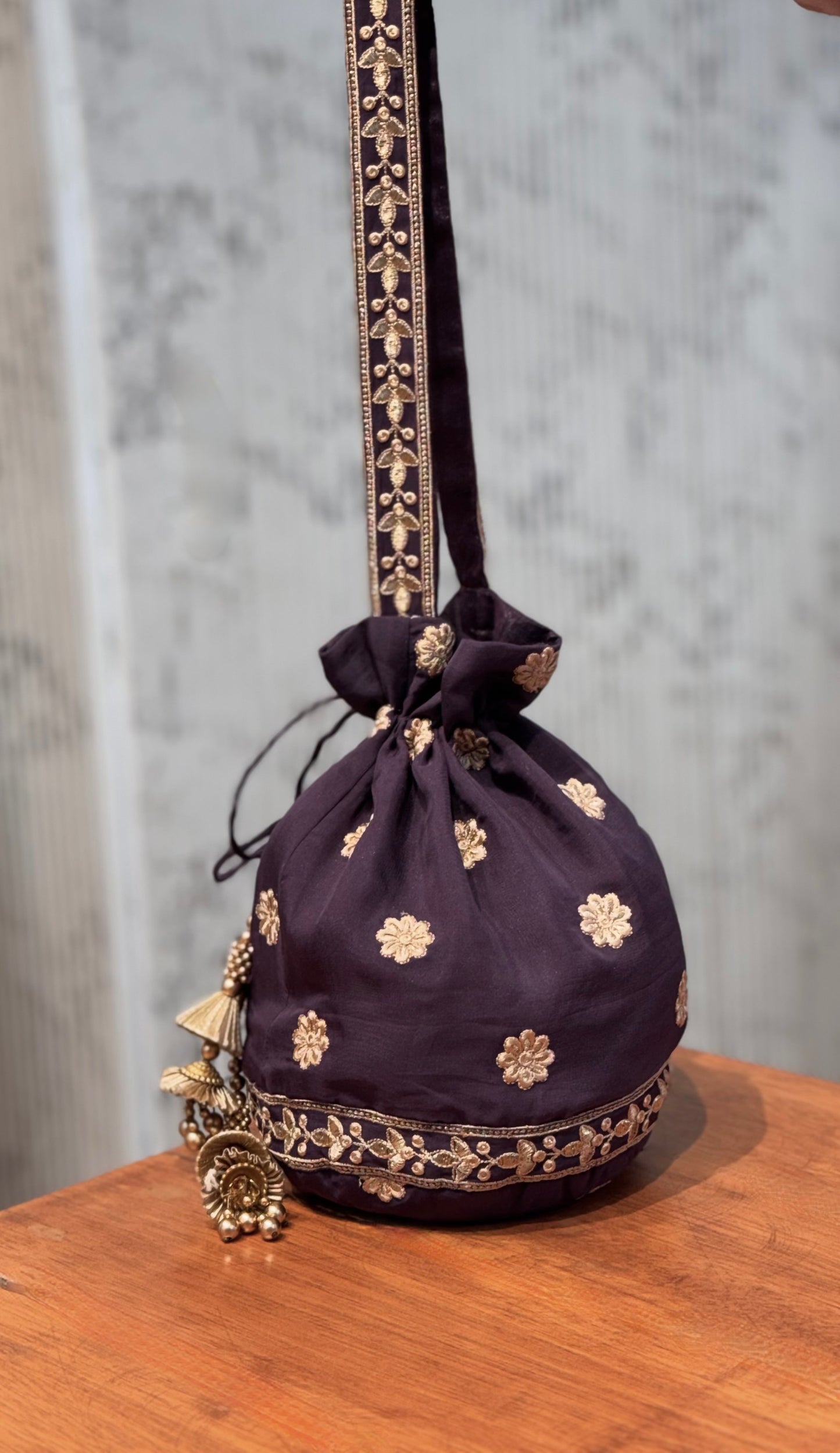 IRA - Purple Organza Potli Bag
