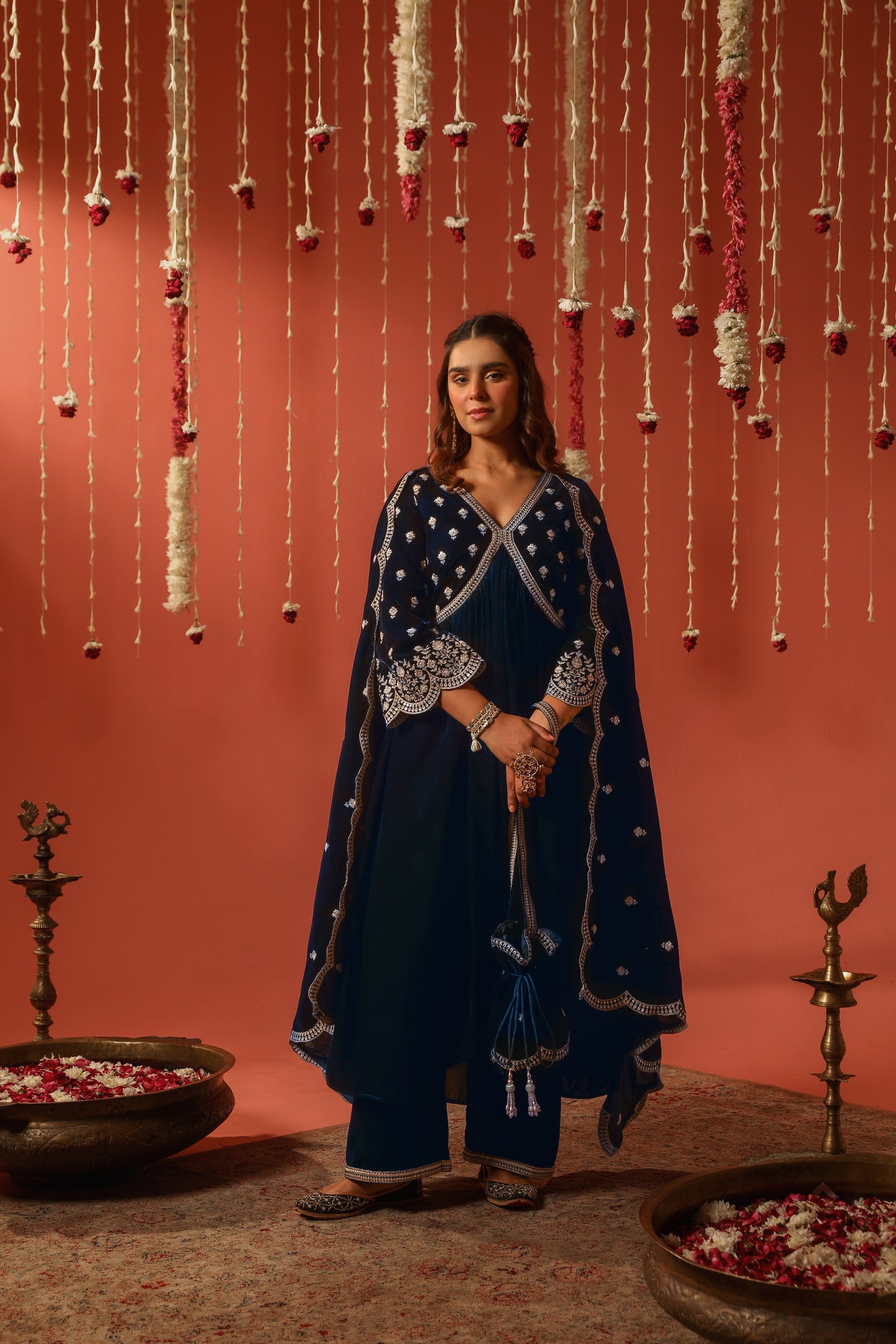 Kashika Sisodia in SUR - Velvet Blue Anarkali Set
