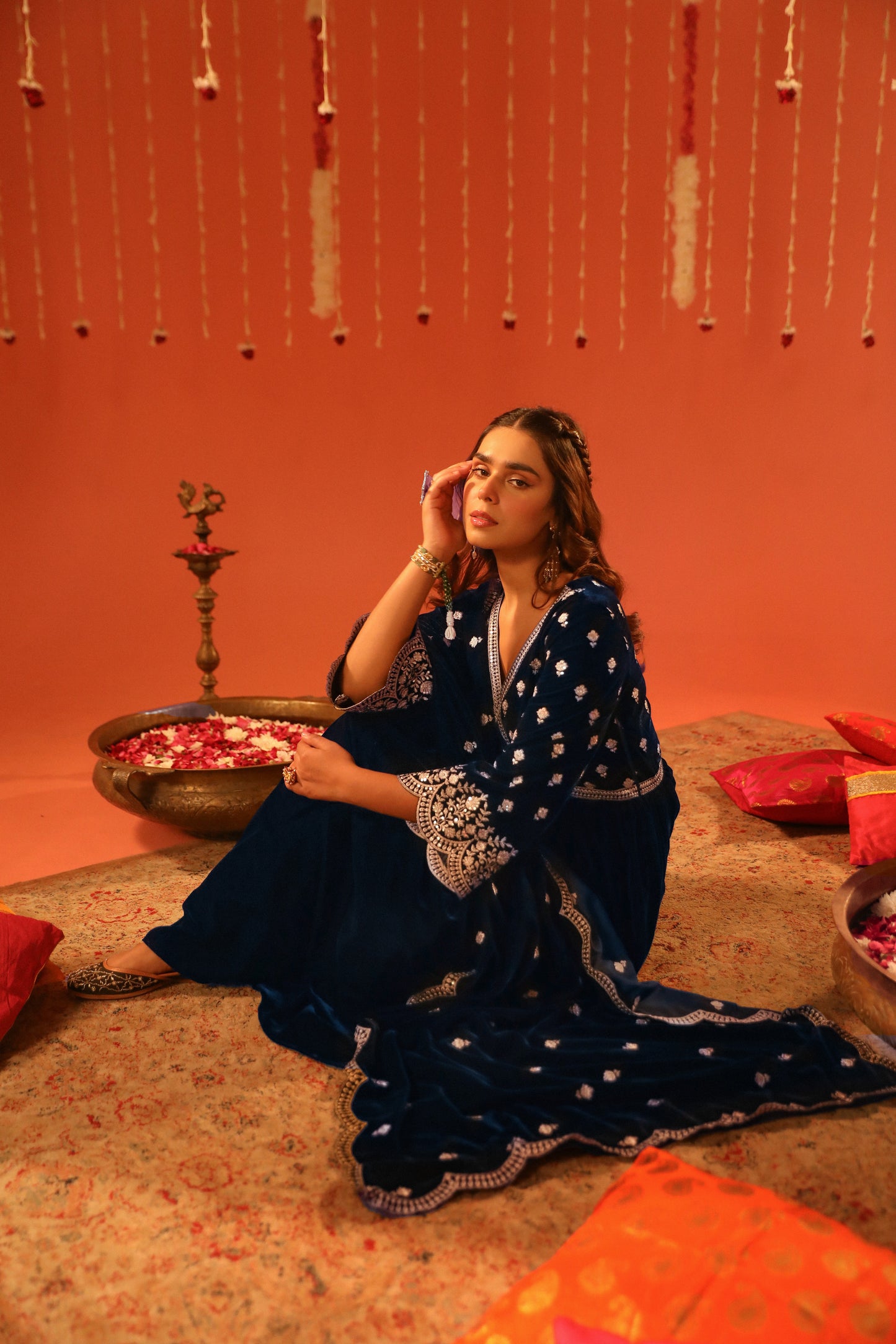 Kashika Sisodia in SUR - Velvet Blue Anarkali Set