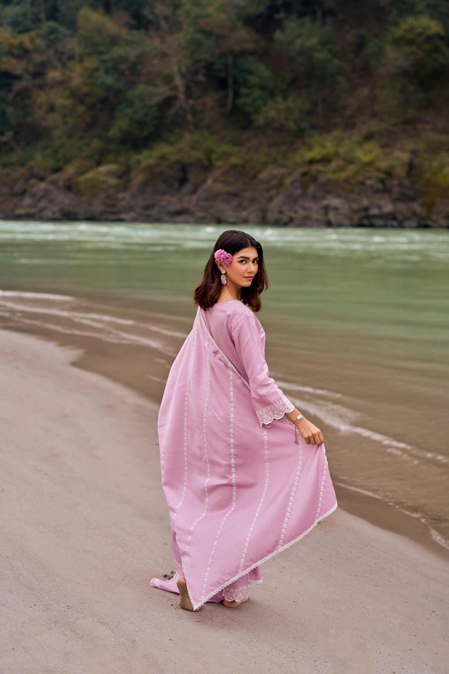 MEGHA - Lavender Cotton Suit Set