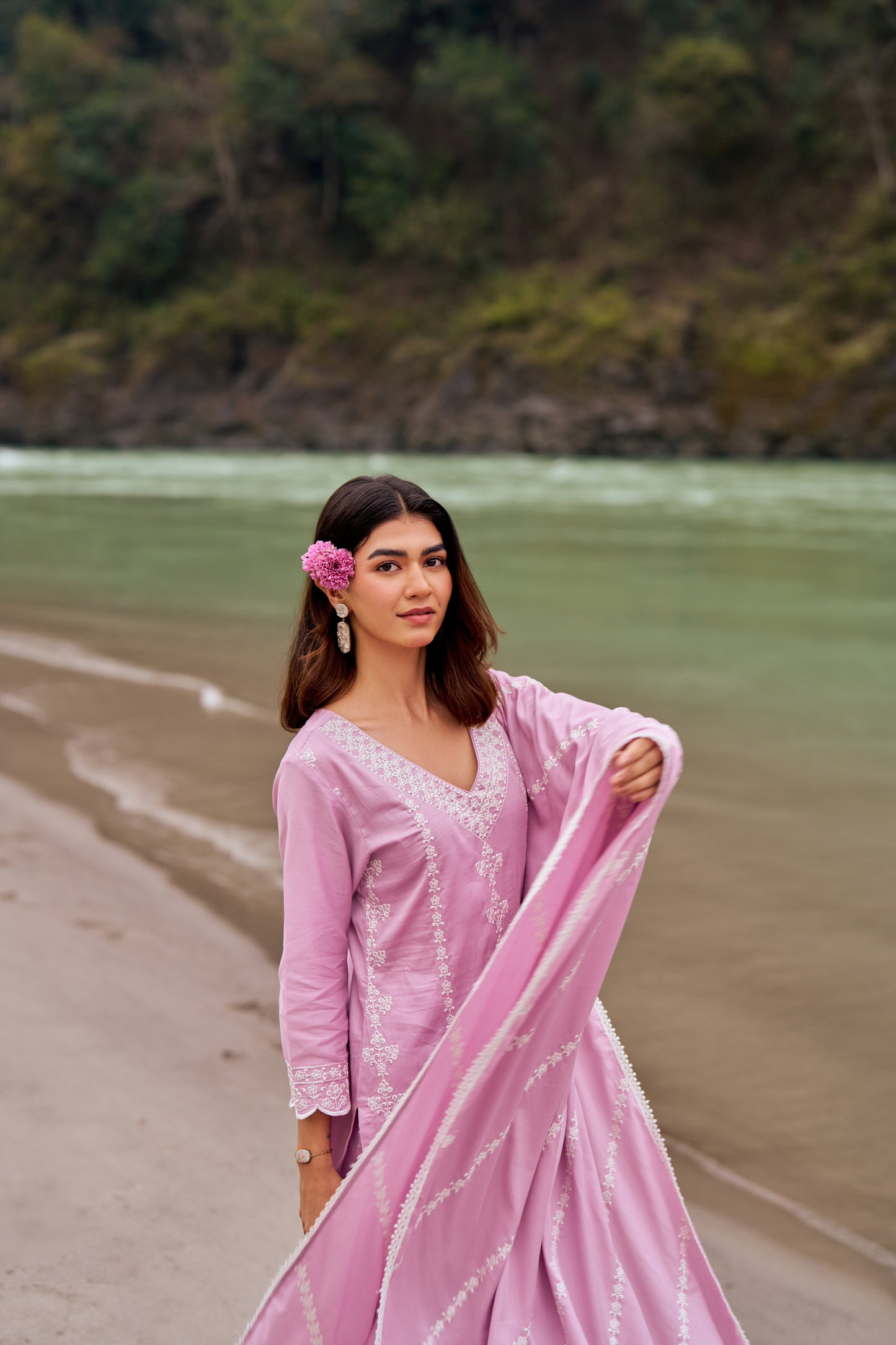 MEGHA - Lavender Cotton Suit Set