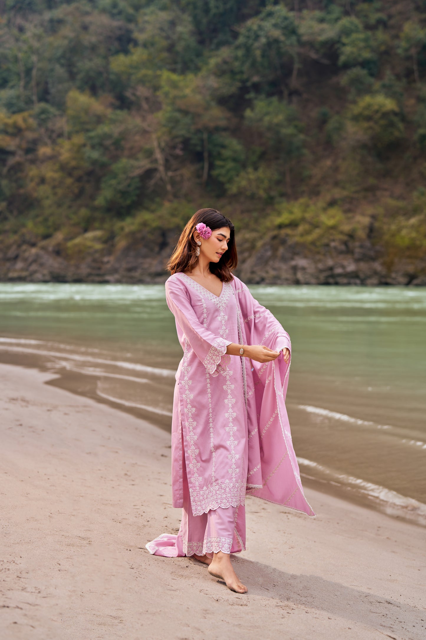 MEGHA - Lavender Cotton Suit Set