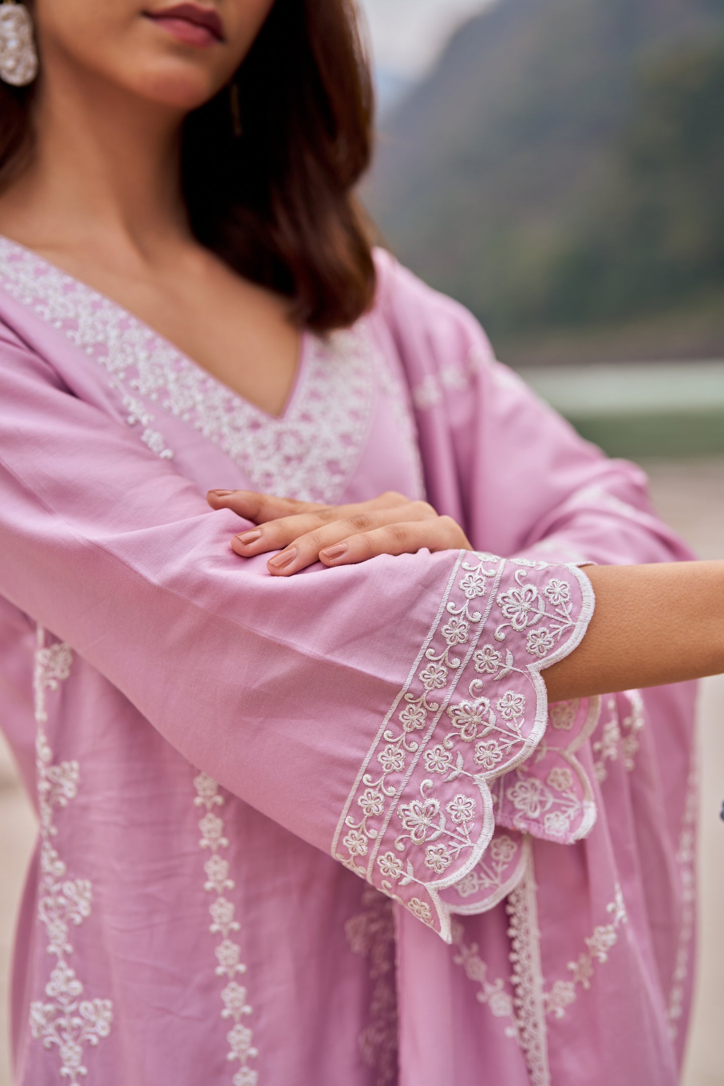 MEGHA - Lavender Cotton Suit Set