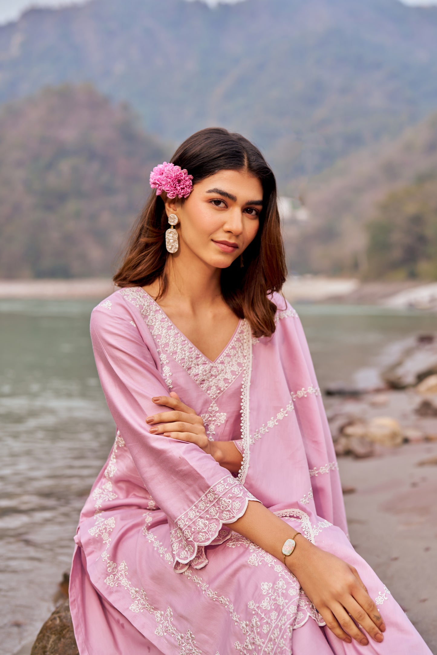 MEGHA - Lavender Cotton Suit Set