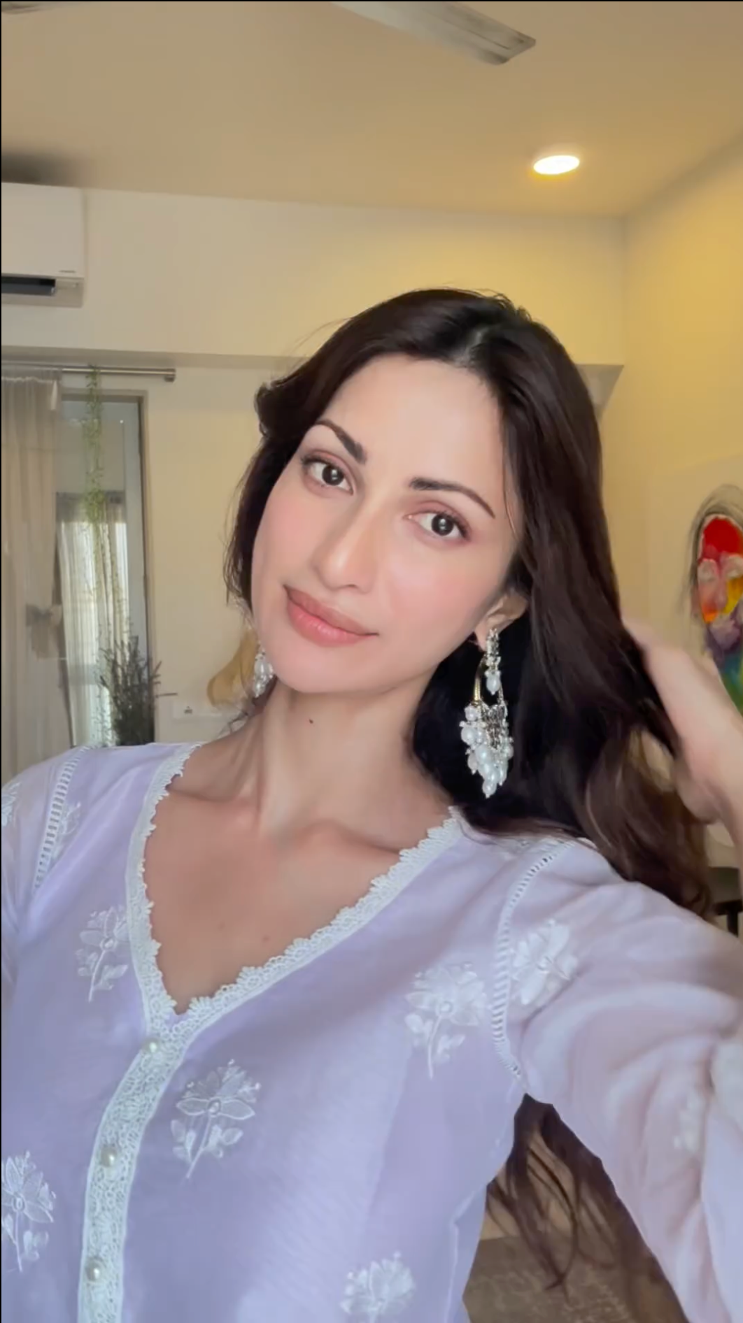 Diksha Singh in Gul - Lavender Embroidered Suit Set
