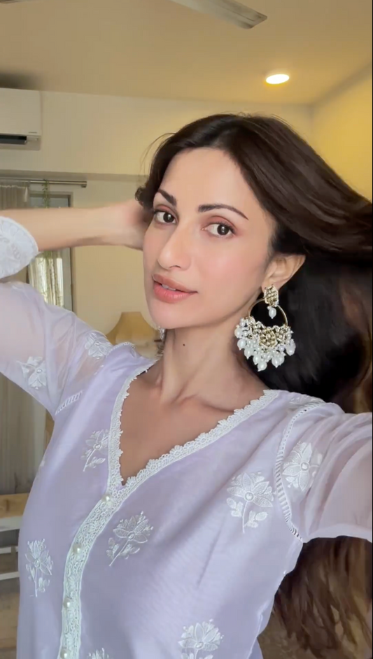 Diksha Singh in Gul - Lavender Embroidered Suit Set