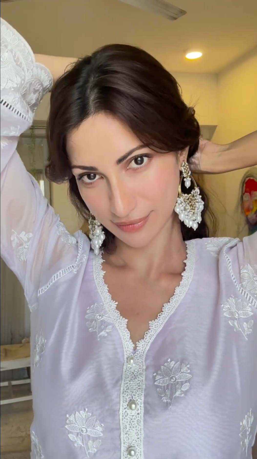 Diksha Singh in Gul - Lavender Embroidered Suit Set