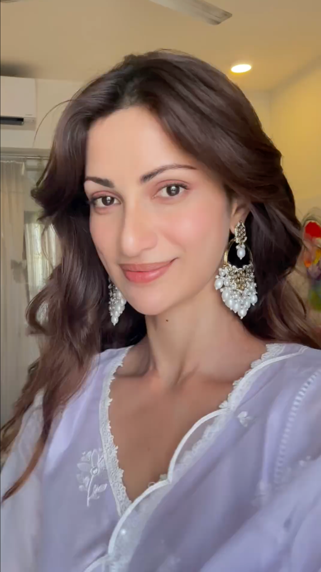Diksha Singh in Gul - Lavender Embroidered Suit Set