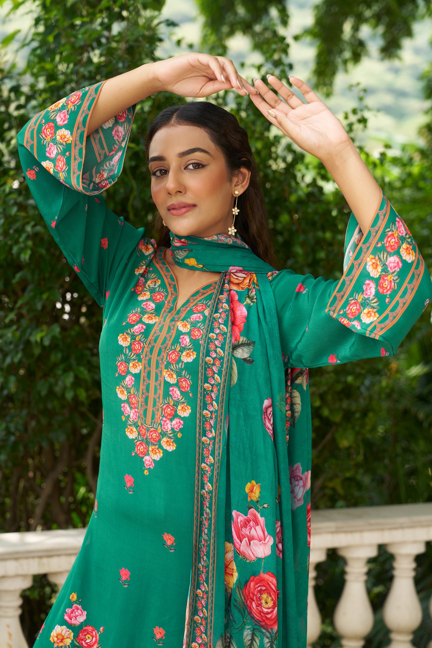 PANKHURI - Green Suit Set