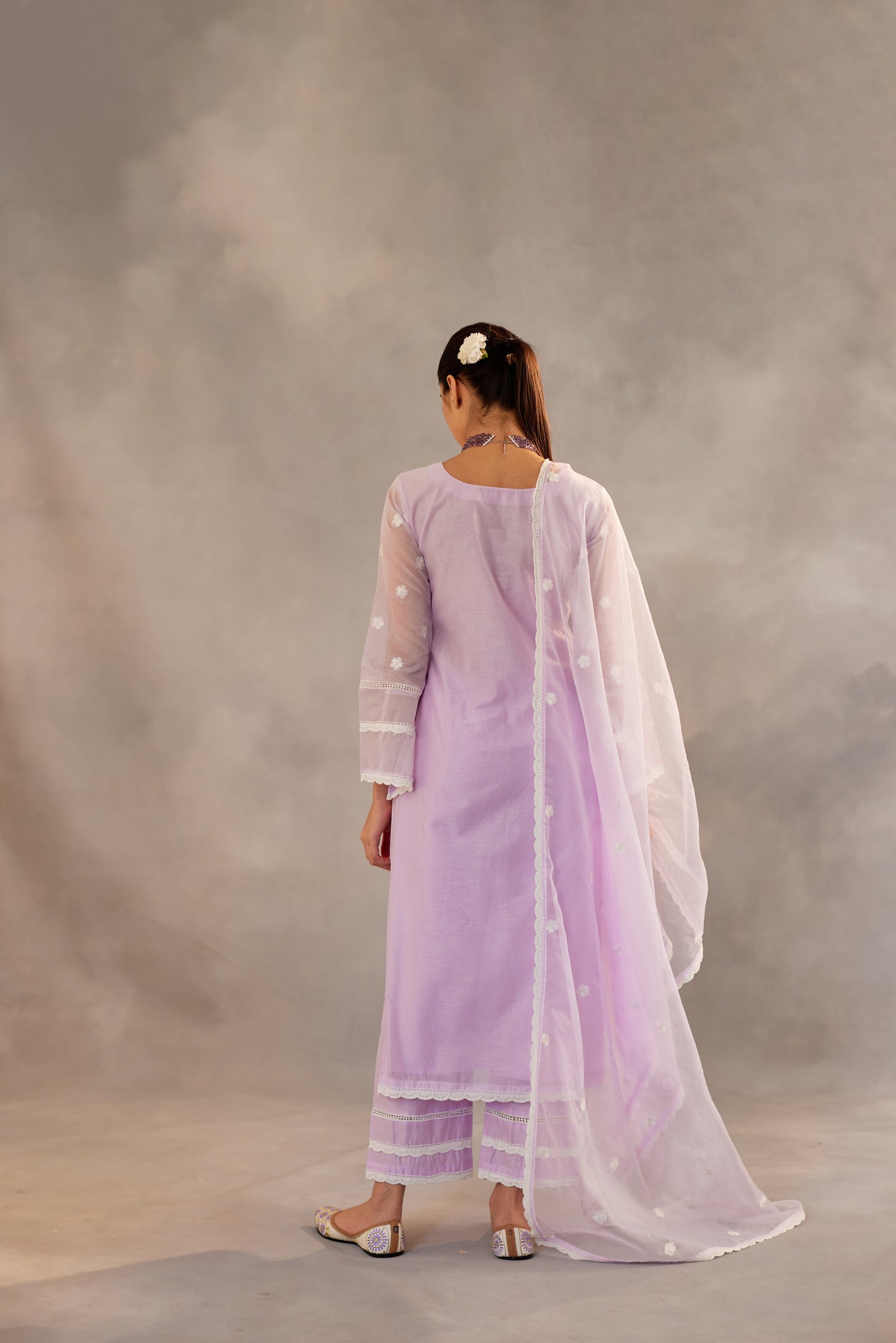 Kalgi - Lavender Embroidered Suit Set.