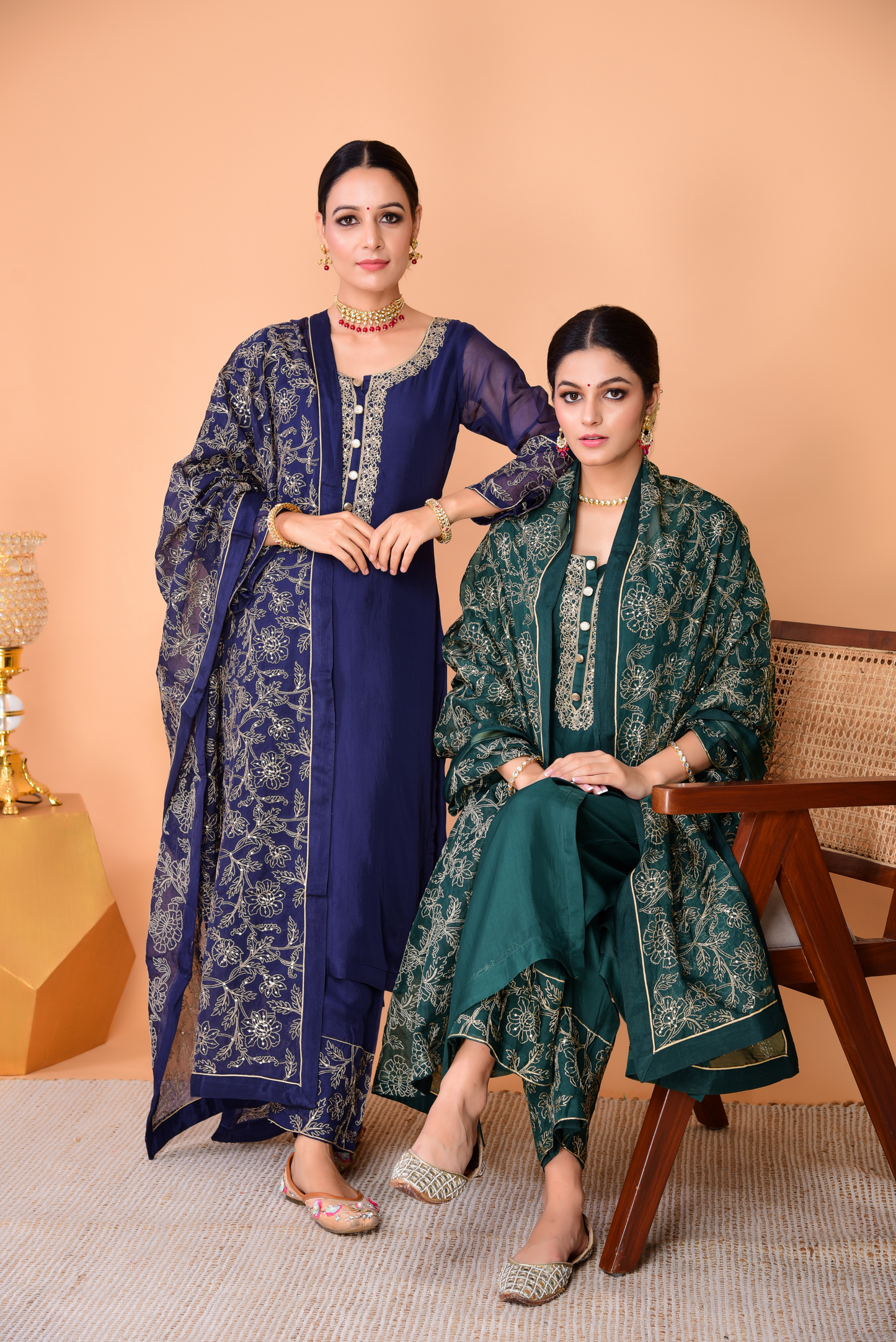 Sunehri Green Suit Set