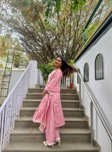 Shivangini Singh Rathore in ABRI - Pink Cotton Suit Set