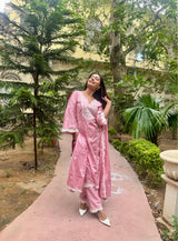 Shivangini Singh Rathore in ABRI - Pink Cotton Suit Set