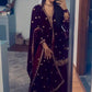 Sahiba Bali in DHUN - Velvet Maroon Sharara Set