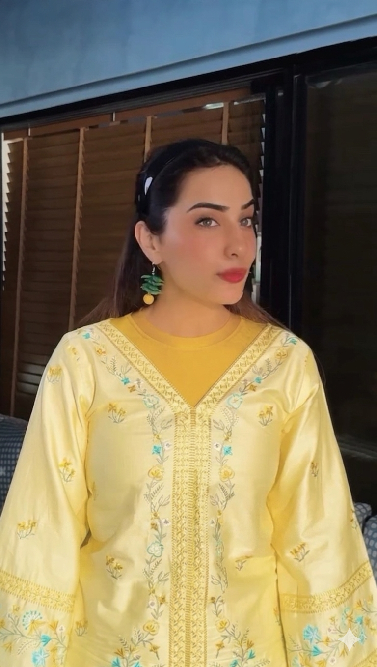 Kusha Kapila in VIAN - Yellow Embroidered Co-ord Set
