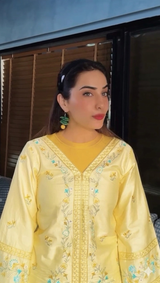 Kusha Kapila in VIAN - Yellow Embroidered Co-ord Set