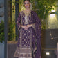 Shreya Lakhani in IRA - Purple Organza A-line Suit Set