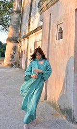 Shivani Kapoor in ZIYA -  Blue Chanderi Suit Set