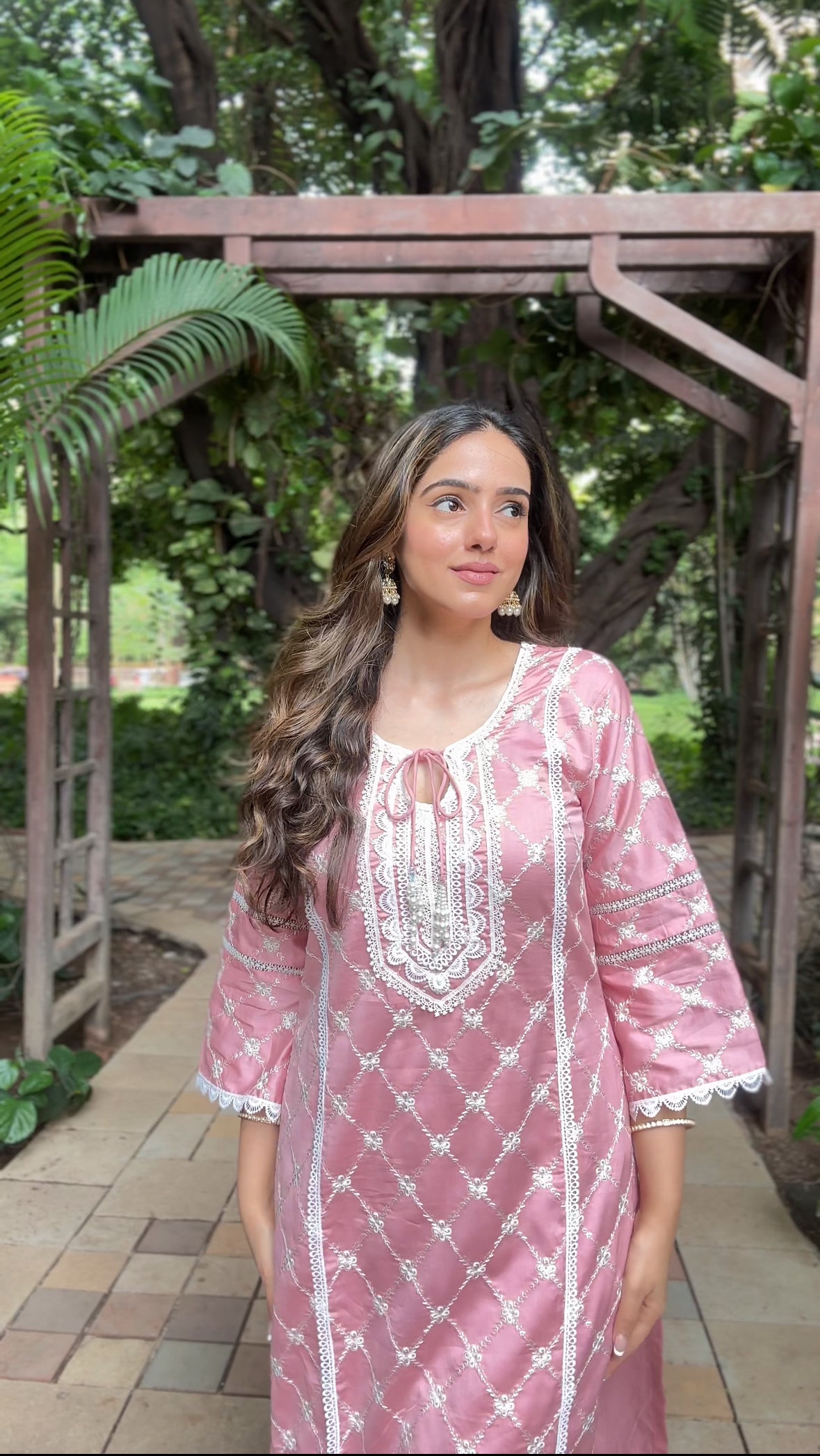 Amita Singh in AMBER - Pink Cotton Suit Set