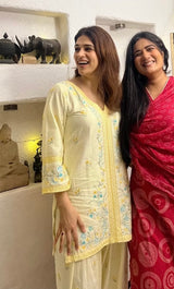 Shradha Das in VIAN - Yellow Embroidered Co-ord Set