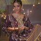 Shreya Lakhani in IRA - Purple Organza A-line Suit Set