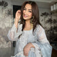 Anmol Bhatia in Silver Grey Chanderi Suit Set