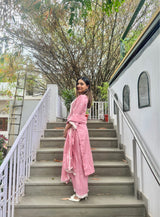 Shivangini Singh Rathore in ABRI - Pink Cotton Suit Set