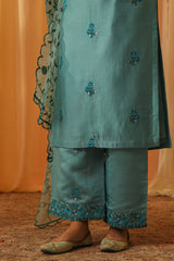 FREYA - Blue Chanderi Suit Set