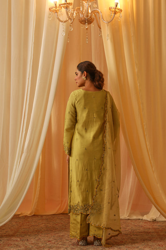 ANYA -  Yellow Chanderi Suit Set