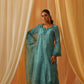 MUNIR - Blue Chanderi Suit Set