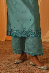 Madhurima Roy in ZIYA -  Blue Chanderi Suit Set