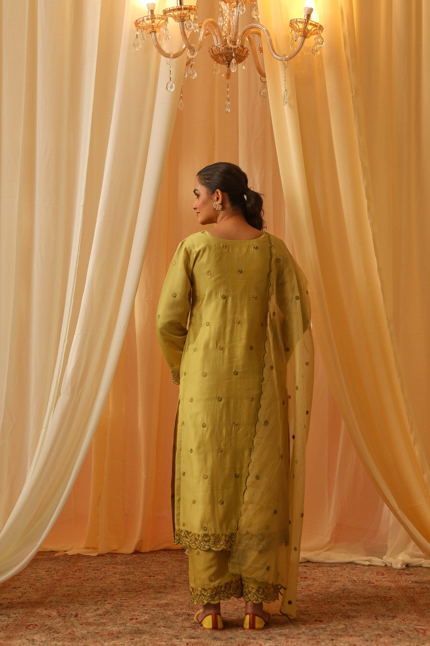 ROOP - Yellow Chanderi Suit Set