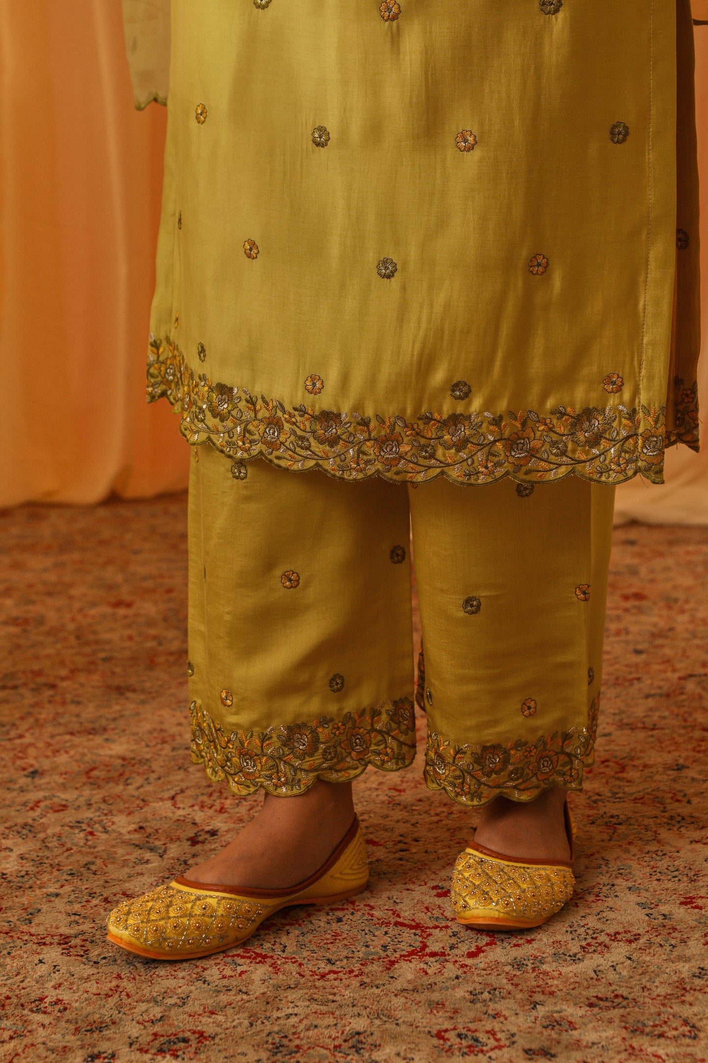 ROOP - Yellow Chanderi Suit Set