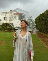 Isha Borah (@ishaborah) CHHAYA - Grey Cotton Suit Set